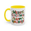 Christmas Mug - Merry Christmas Happy Holidays Decorative Text
