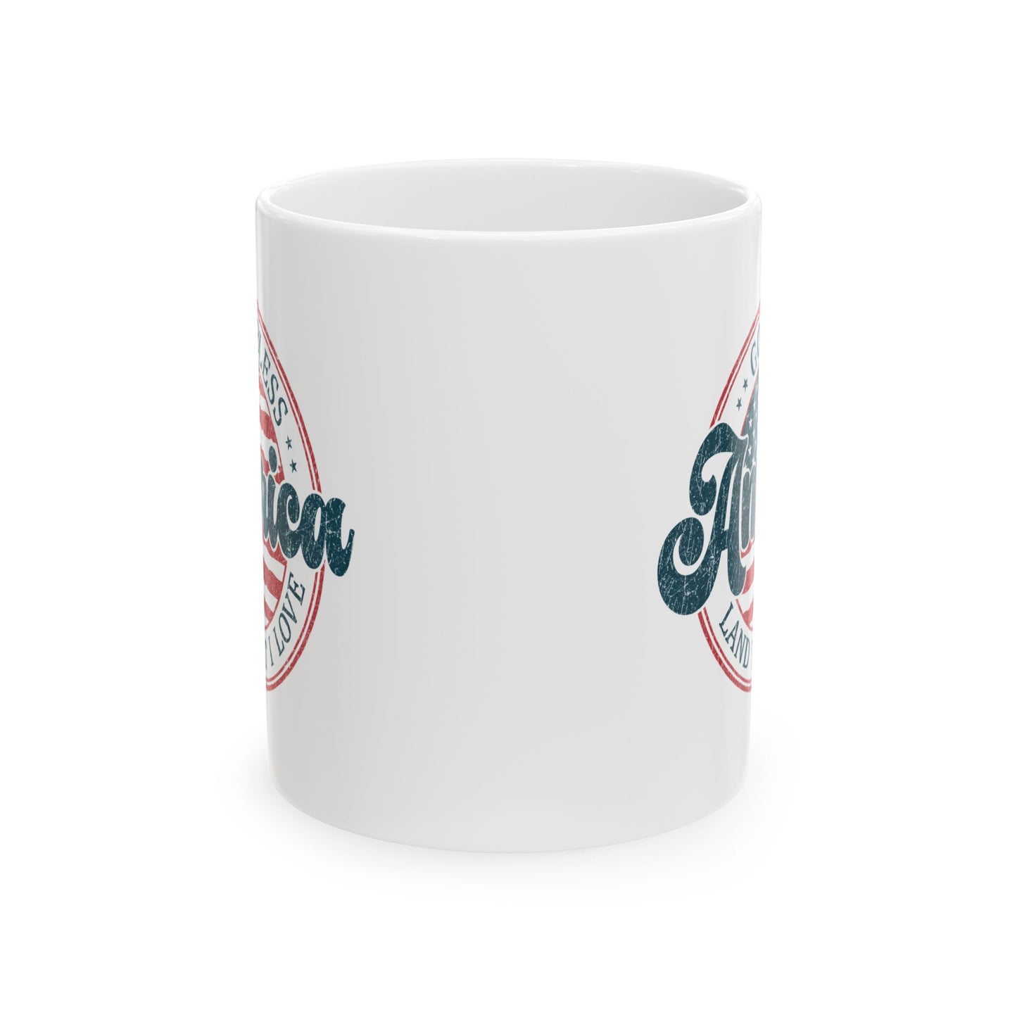 4th of July Mug - God Bless America Retro