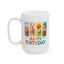 Birthday Mug - Happy Birthday Brushstroke Design