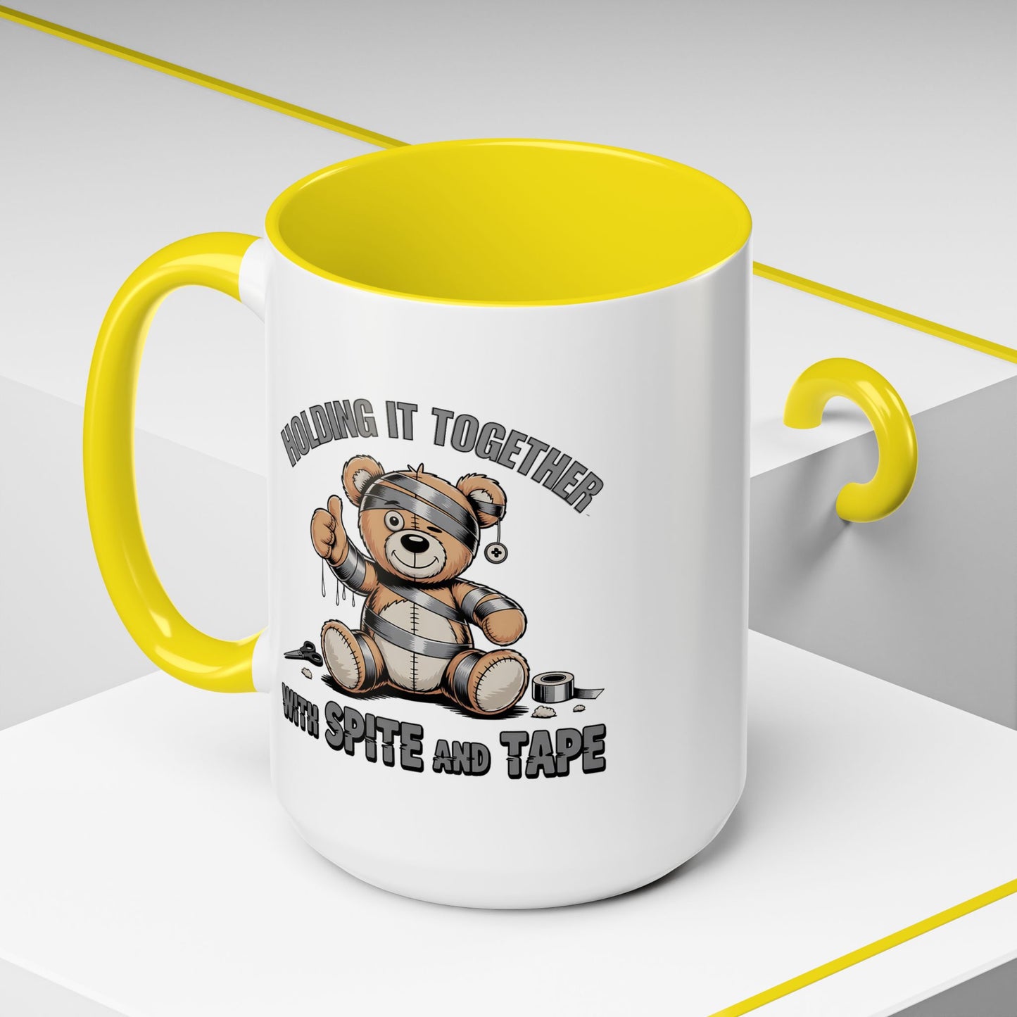 Humor Mug - Holding It Together With Spite & Tape