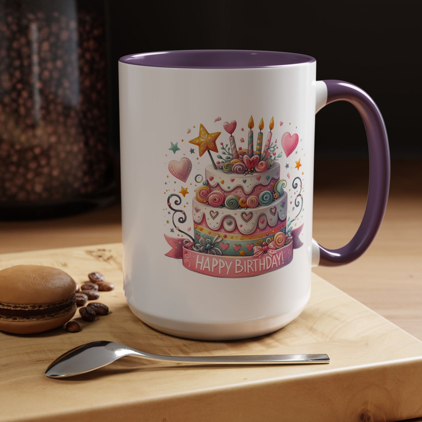Birthday Mug - Happy Birthday Two Tiered Cake