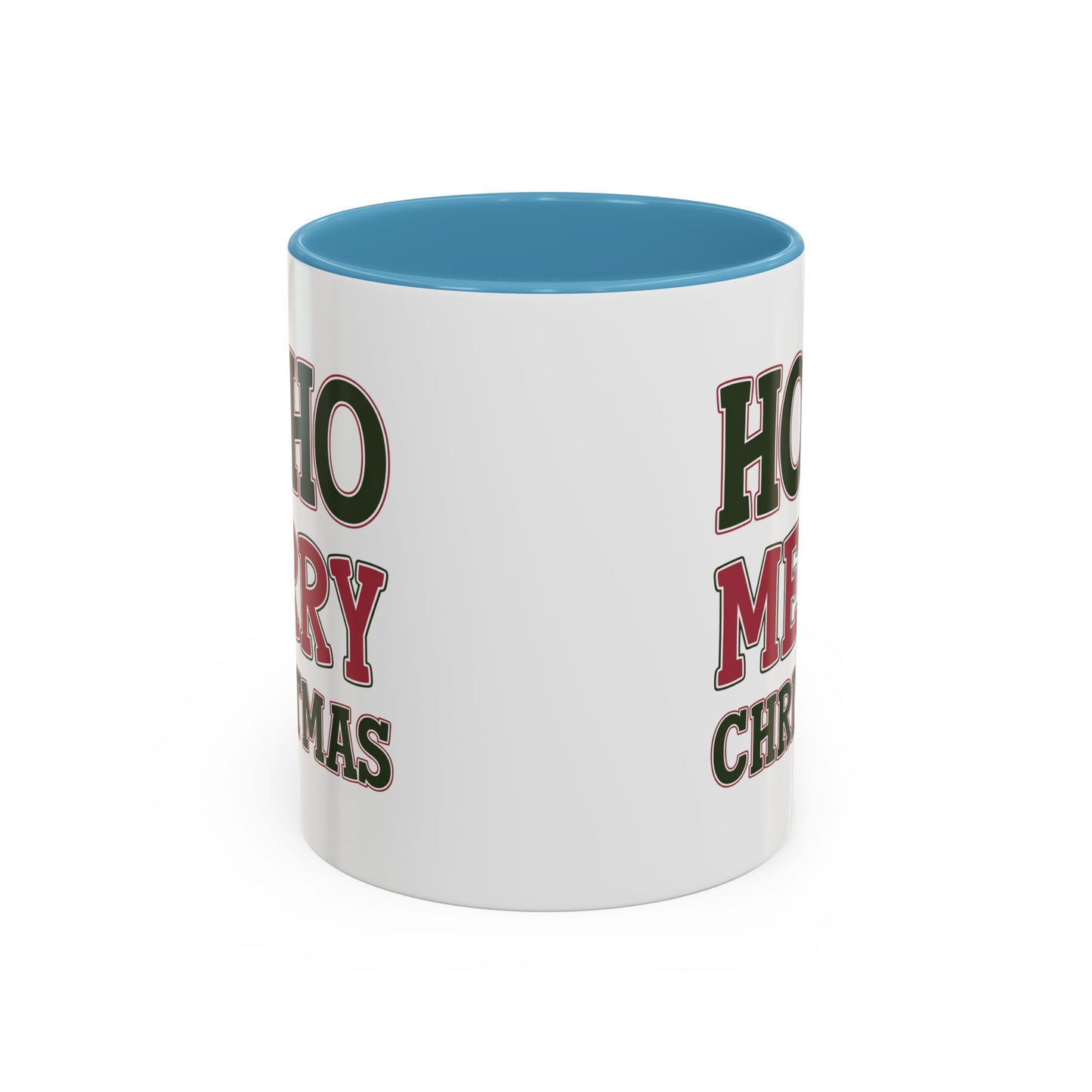 Christmas Mug - Ho Ho Ho Merry Christmas Red & Green Text 4