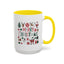 Christmas Mug - Merry Christmas Red White & Green Text Collage