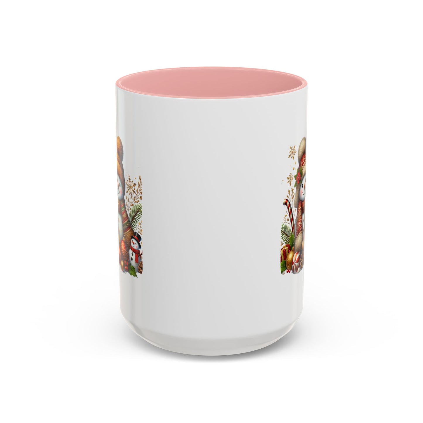 Christmas Mug - Gold Snowman Family