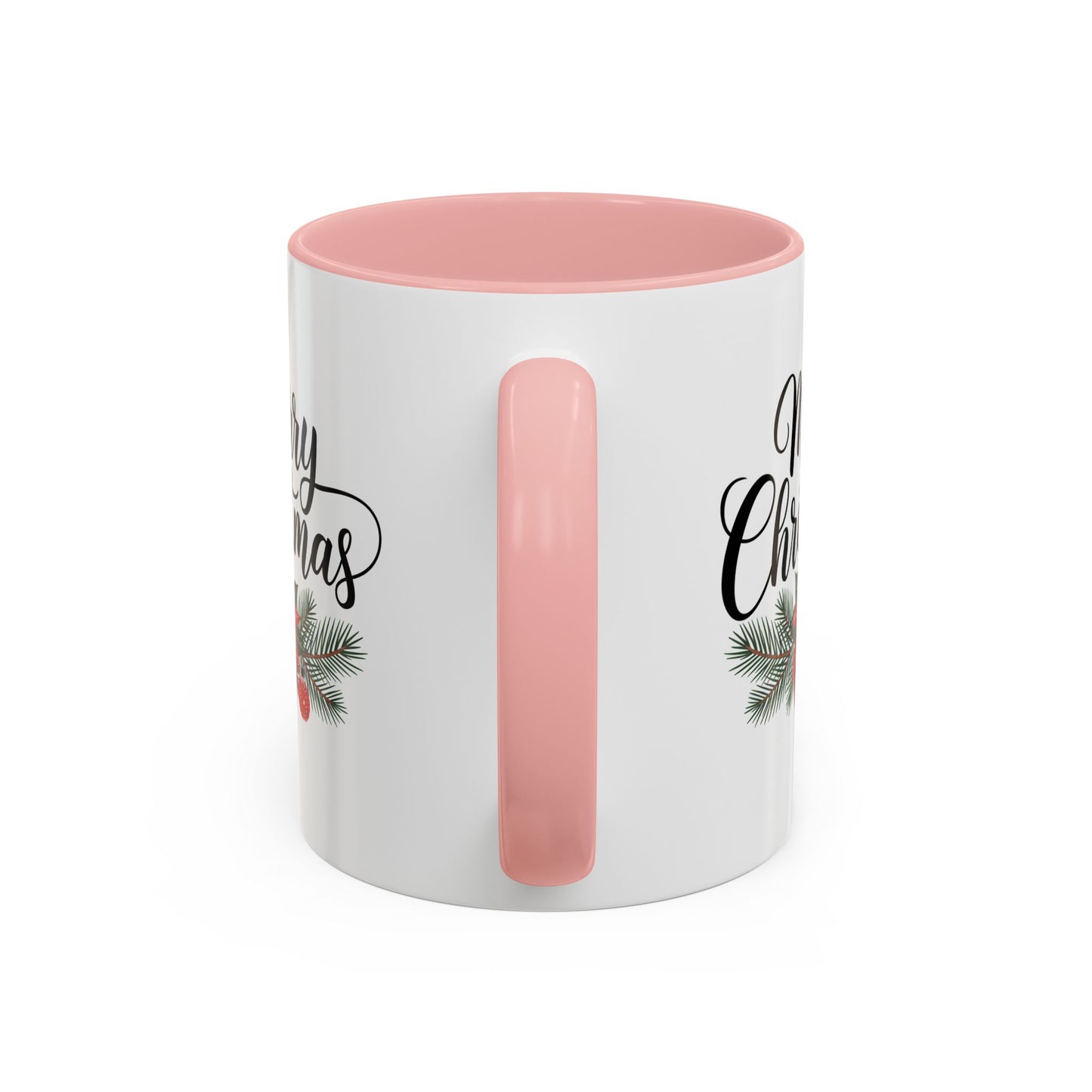 Christmas Mug - Merry Christmas Black Text Mistletoe