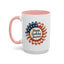 4th of July Mug - Happy Birthday America Sunflower