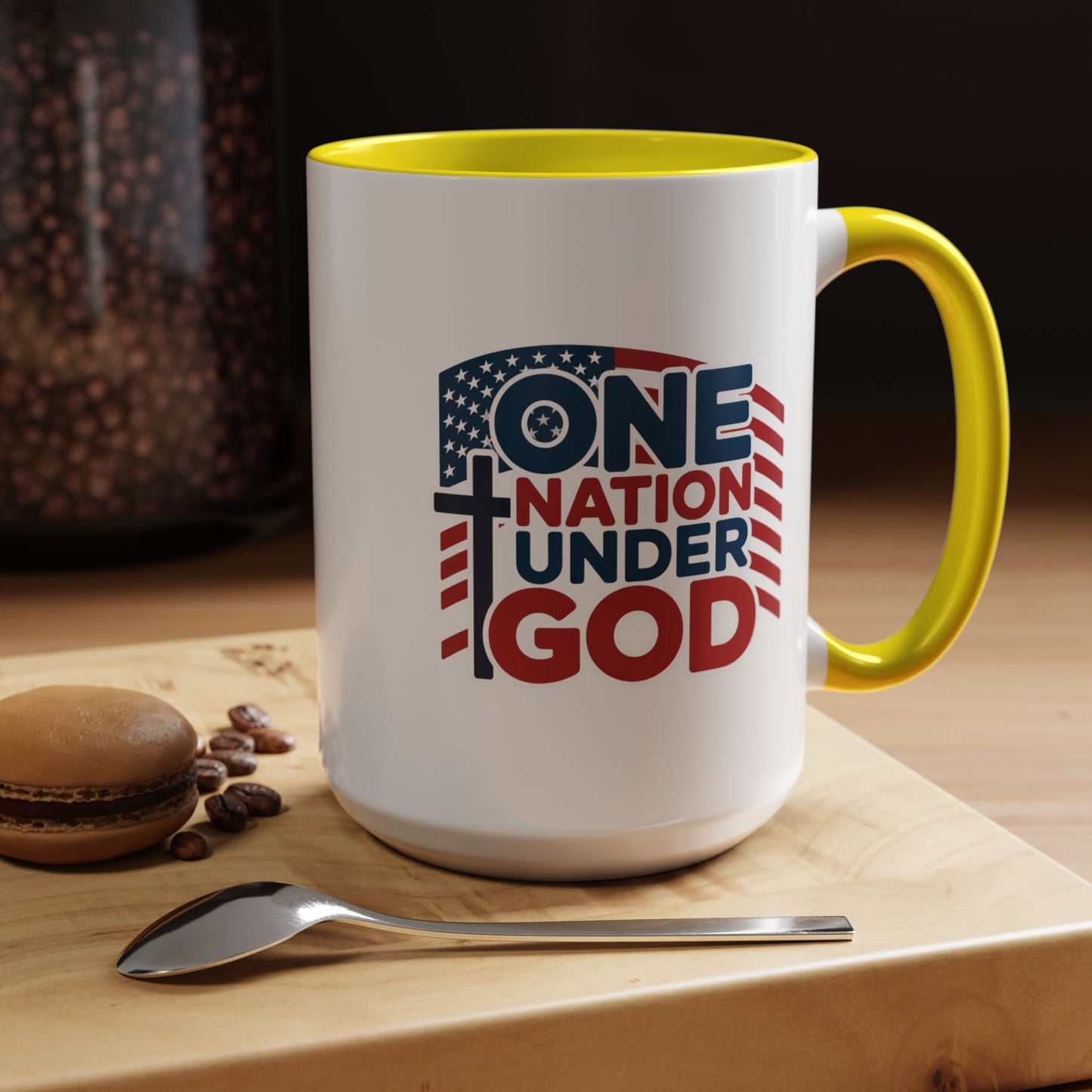 Religious Mug - One Nation Flag Cross