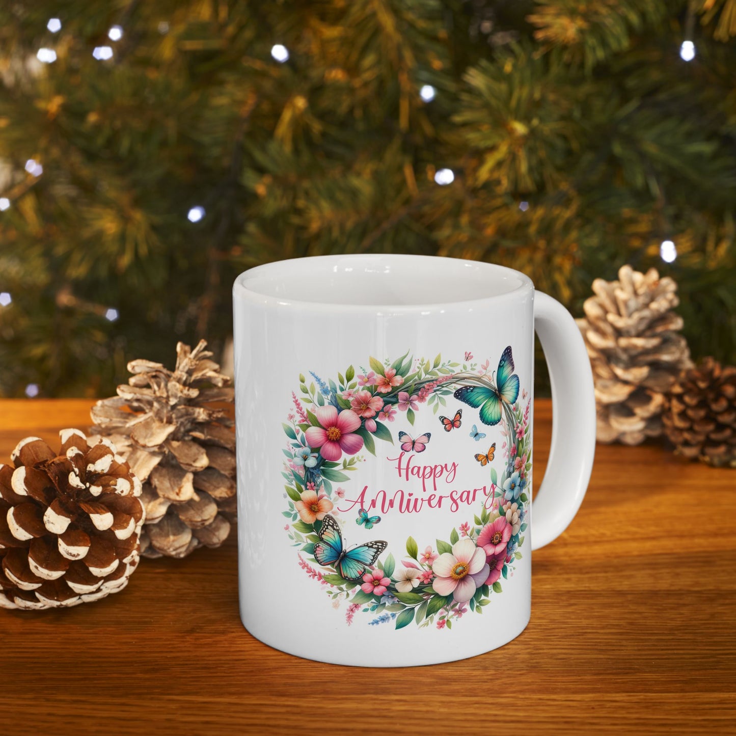 Anniversary Mug - Happy Anniversary Butterflies