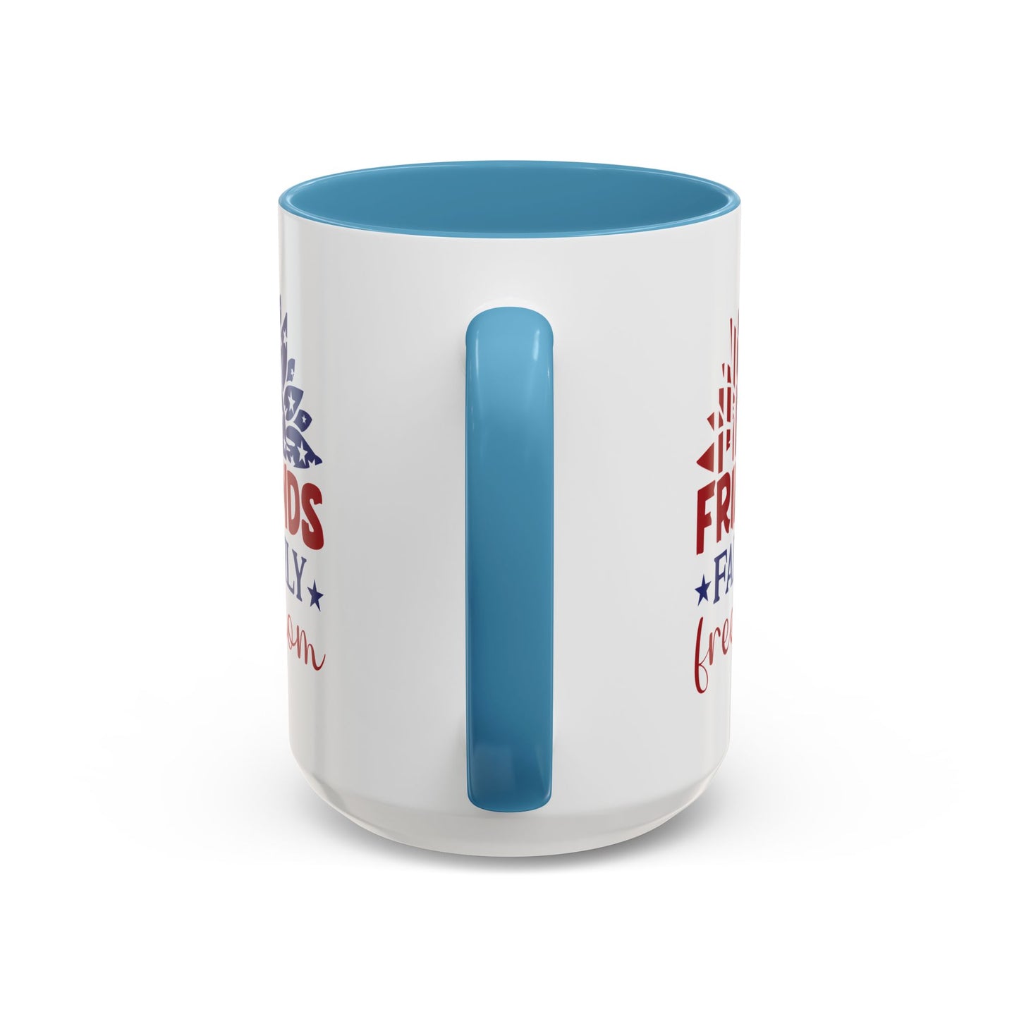 4th of July Mug - Friends Family Freedom Sunflower
