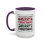 Christmas Mug - Merry Christmas Red Green & Black Text Trees Presents