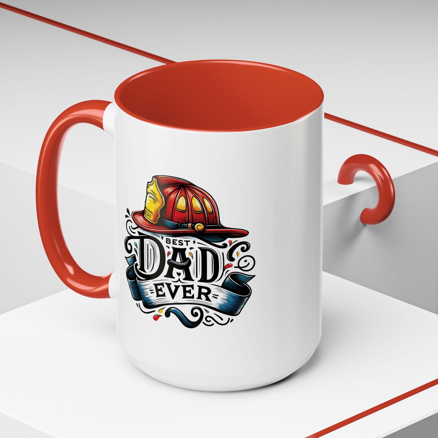 Father's Day Mug - Best Dad Ever Fireman