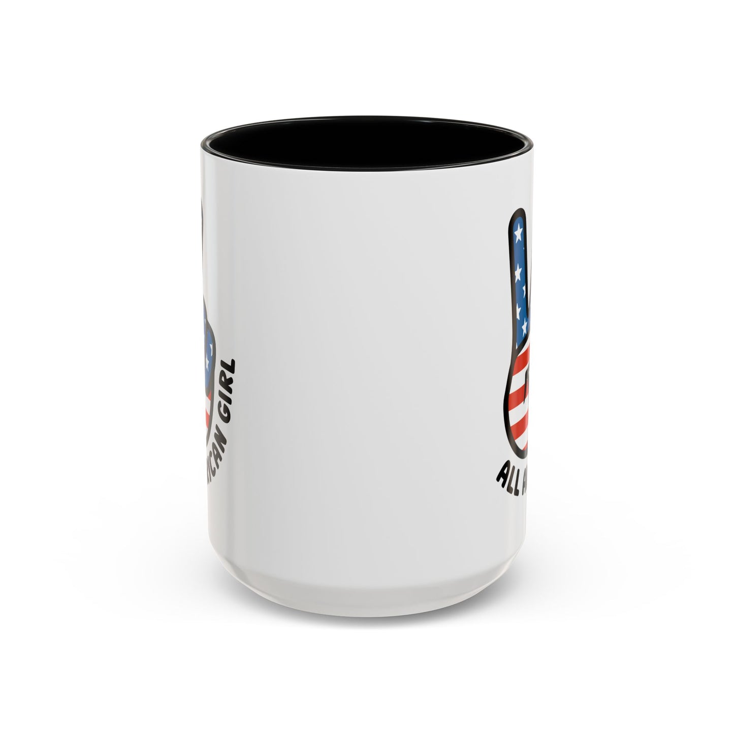 4th of July Mug - All American Girl Peace Sign
