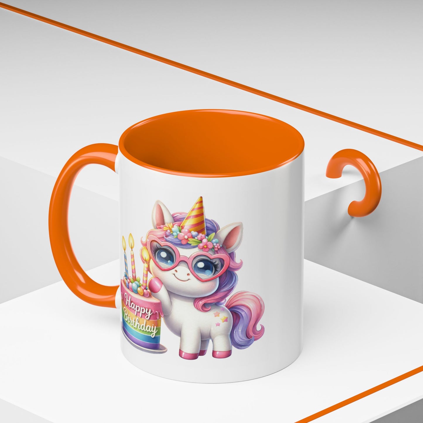 Birthday Mug - Unicorn Candles
