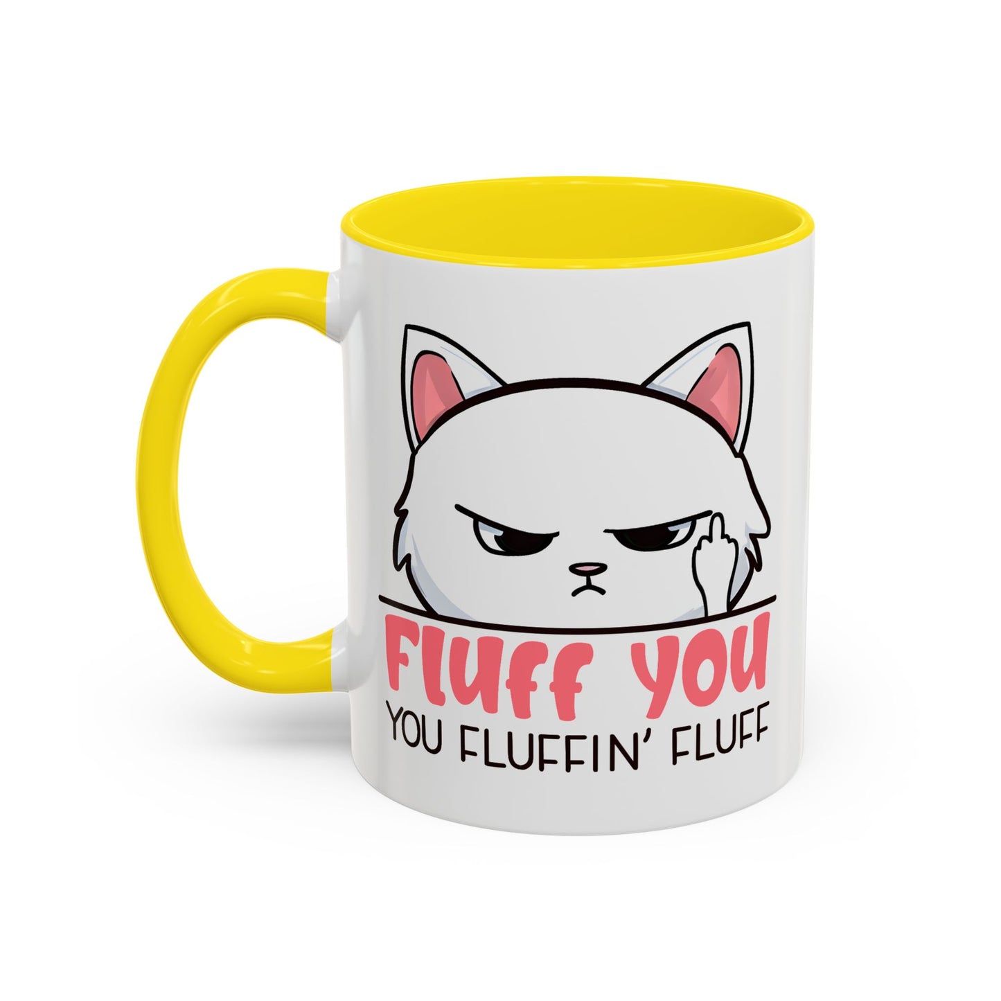 Adult Mug - Fluff You White Cat