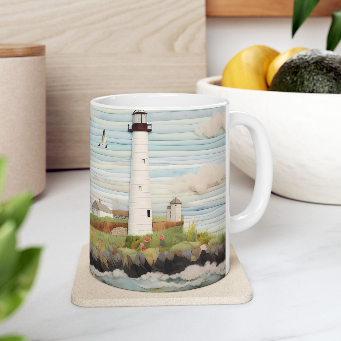 Artistic Mug - Felted Lighthouse