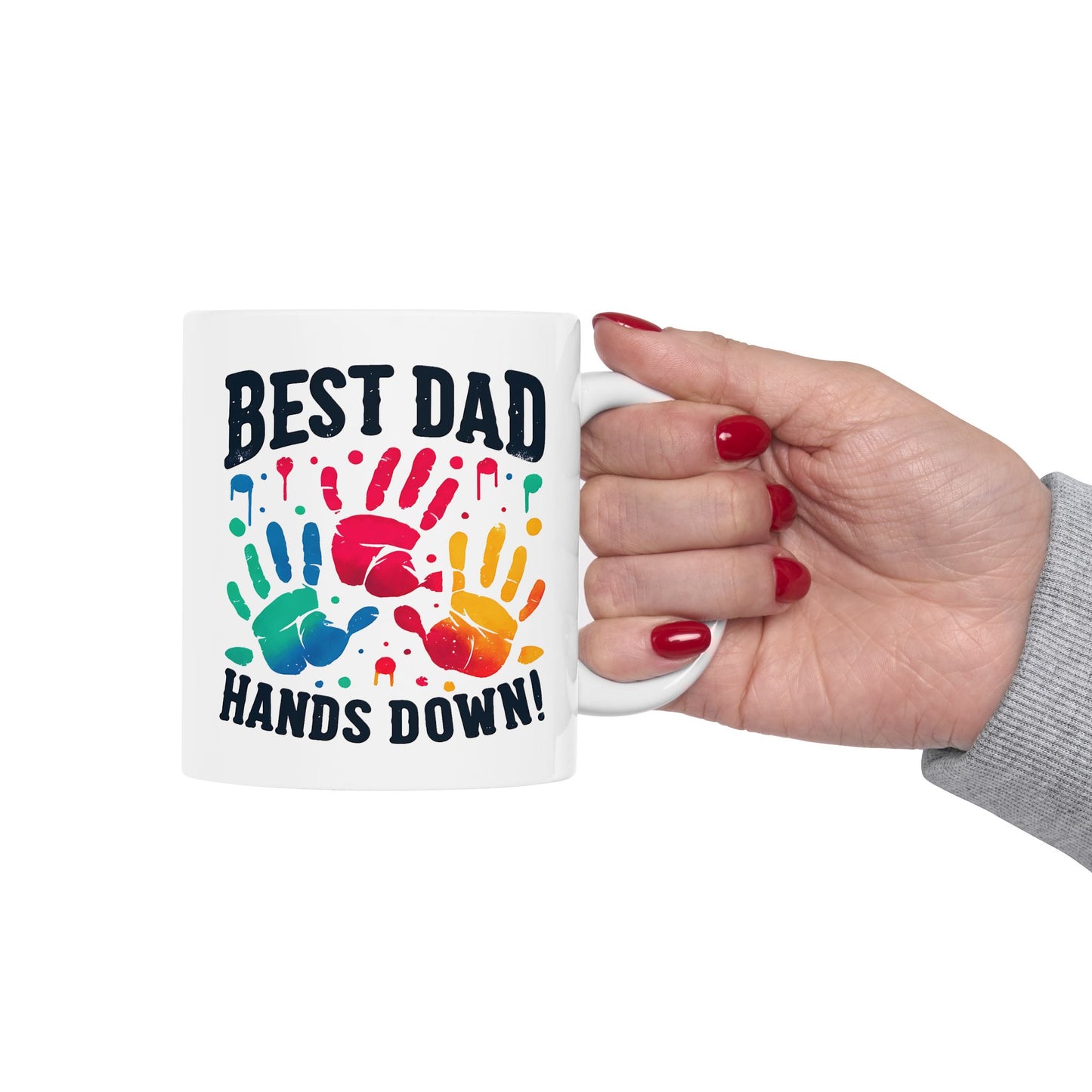 Father's Day Mug - Best Dad Hands Down