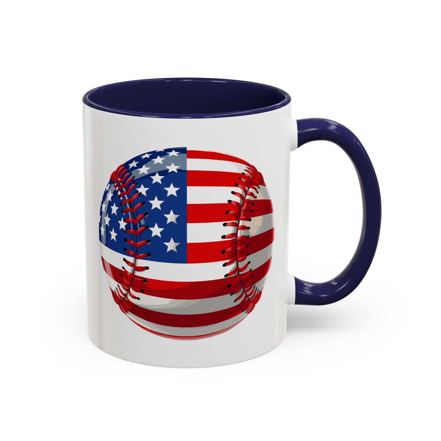 4th of July Mug - Baseball American Flag