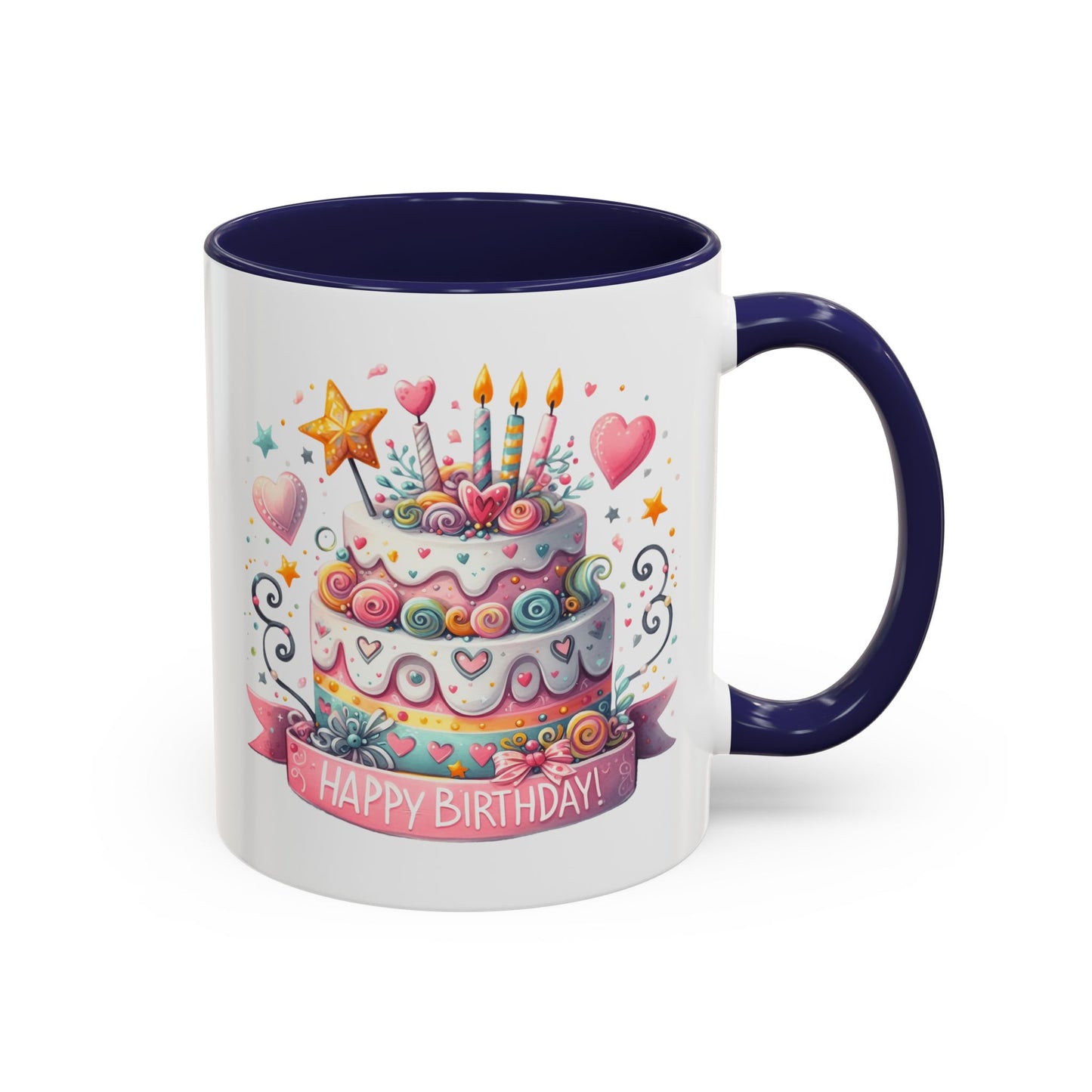 Birthday Mug - Happy Birthday Two Tiered Cake