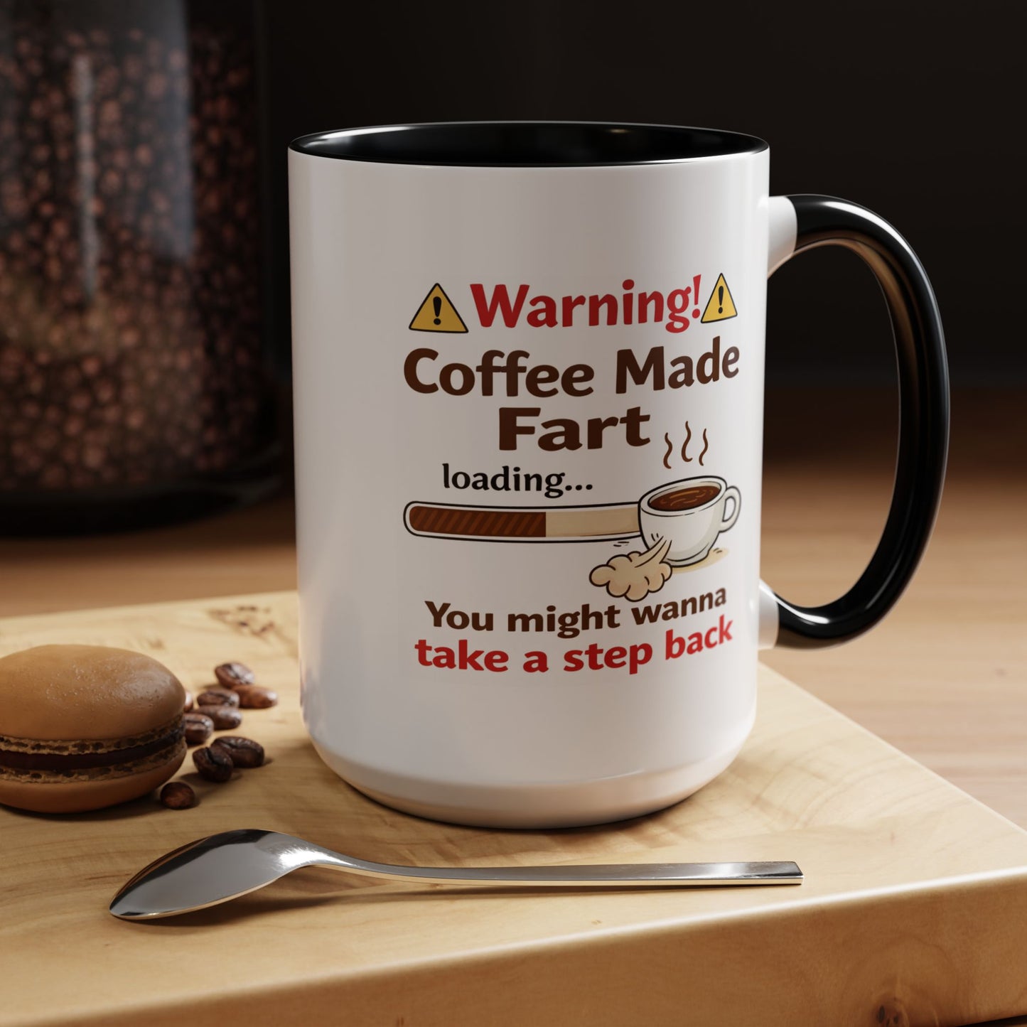 Humor Mug - Warning Coffee Made Fart