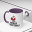 Christmas Mug - Merry Christmas Black Text Santa Walking