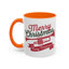 Christmas Mug - Red & Green Text Trumpet