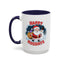 Christmas Mug - Happy Holidays Red & White Text Santa Snowman