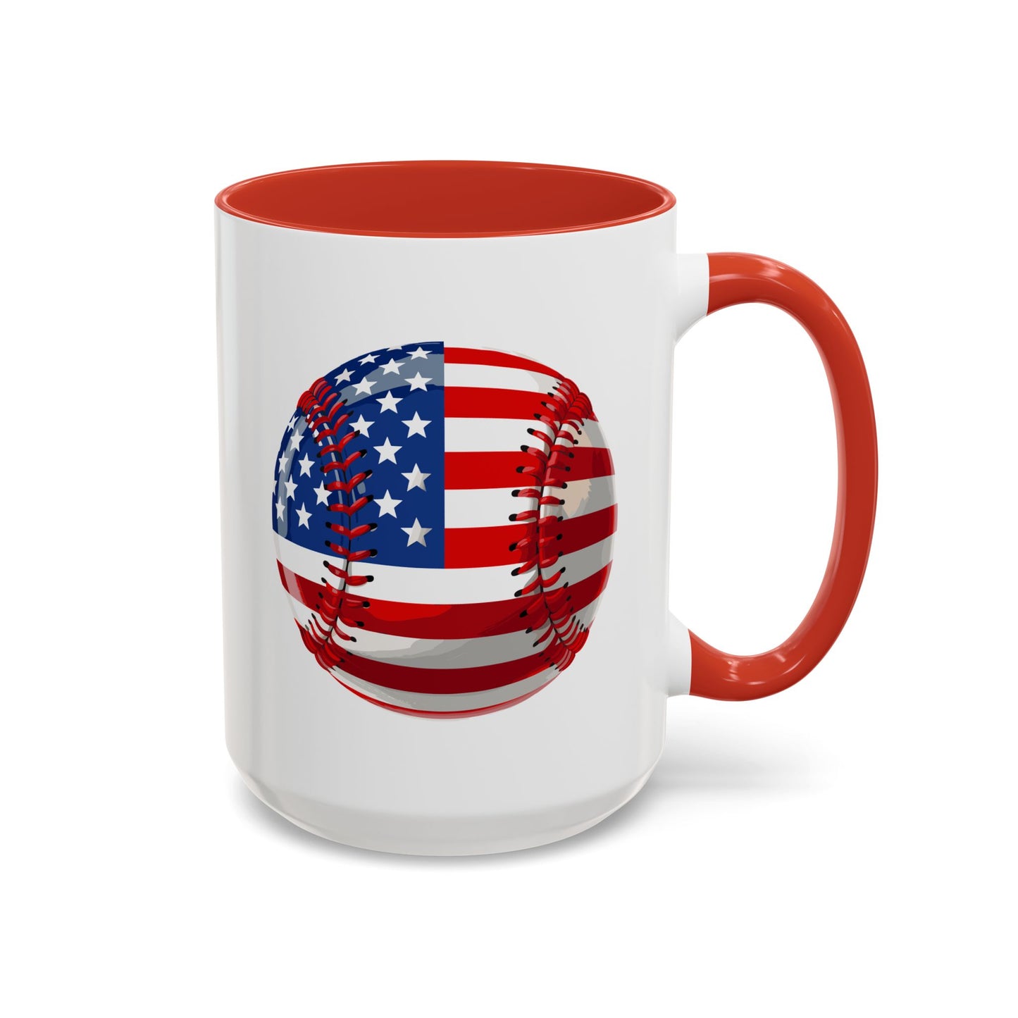 4th of July Mug - Baseball American Flag