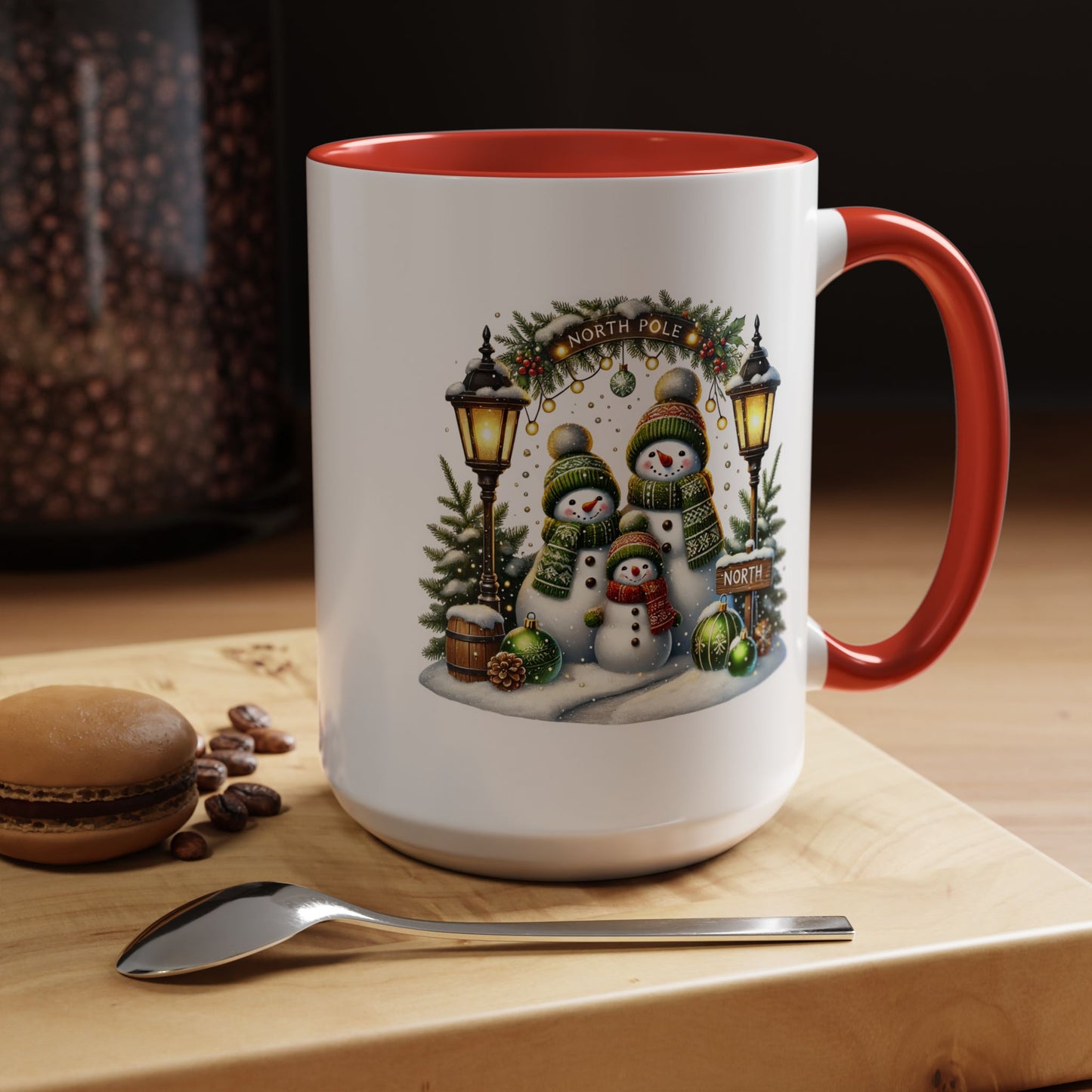 Christmas Mug - Green Snowman Family