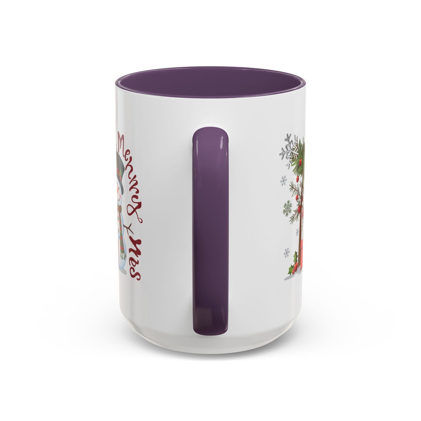 Christmas Mug - Merry Xmas Snowman Tree Present