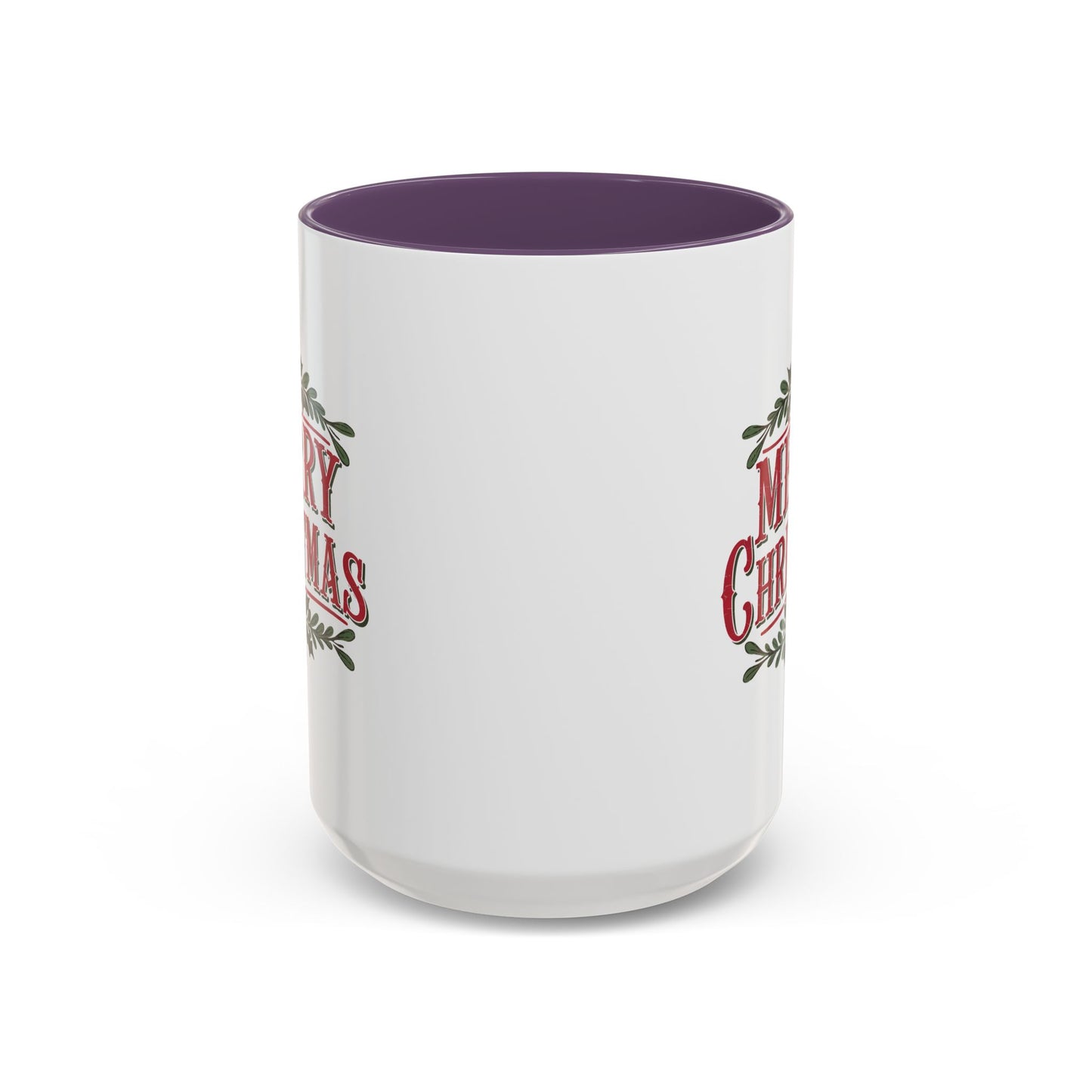 Christmas Mug - Merry Christmas Maroon Text Ornament Decorations