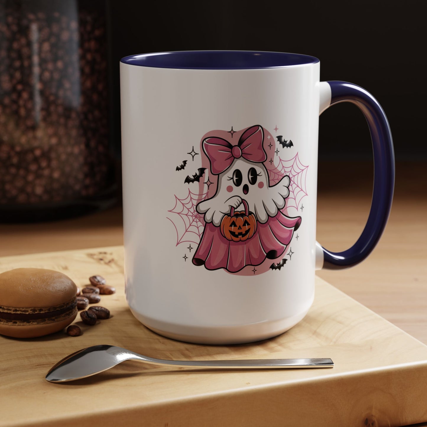 Halloween Mug - Ghost With Pink Bow