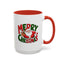 Christmas Mug - Green & Red Text Santa Presents