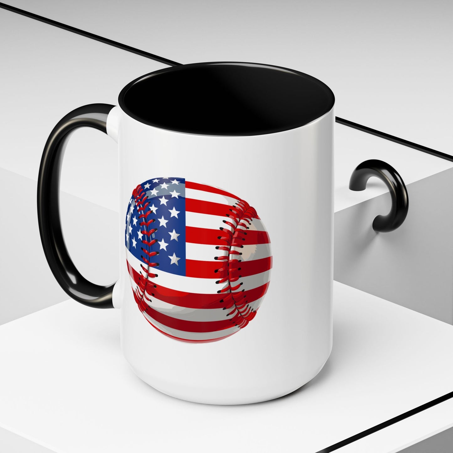 4th of July Mug - Baseball American Flag