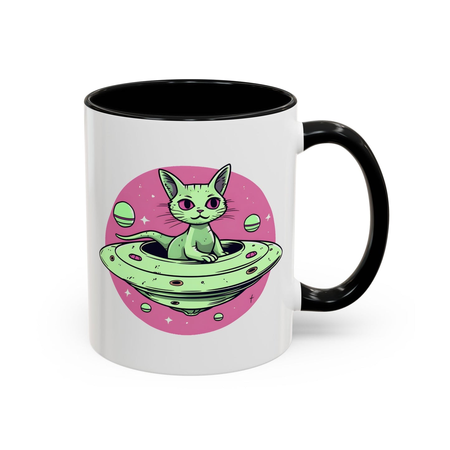 Alien Mug - Flying Saucer Cat