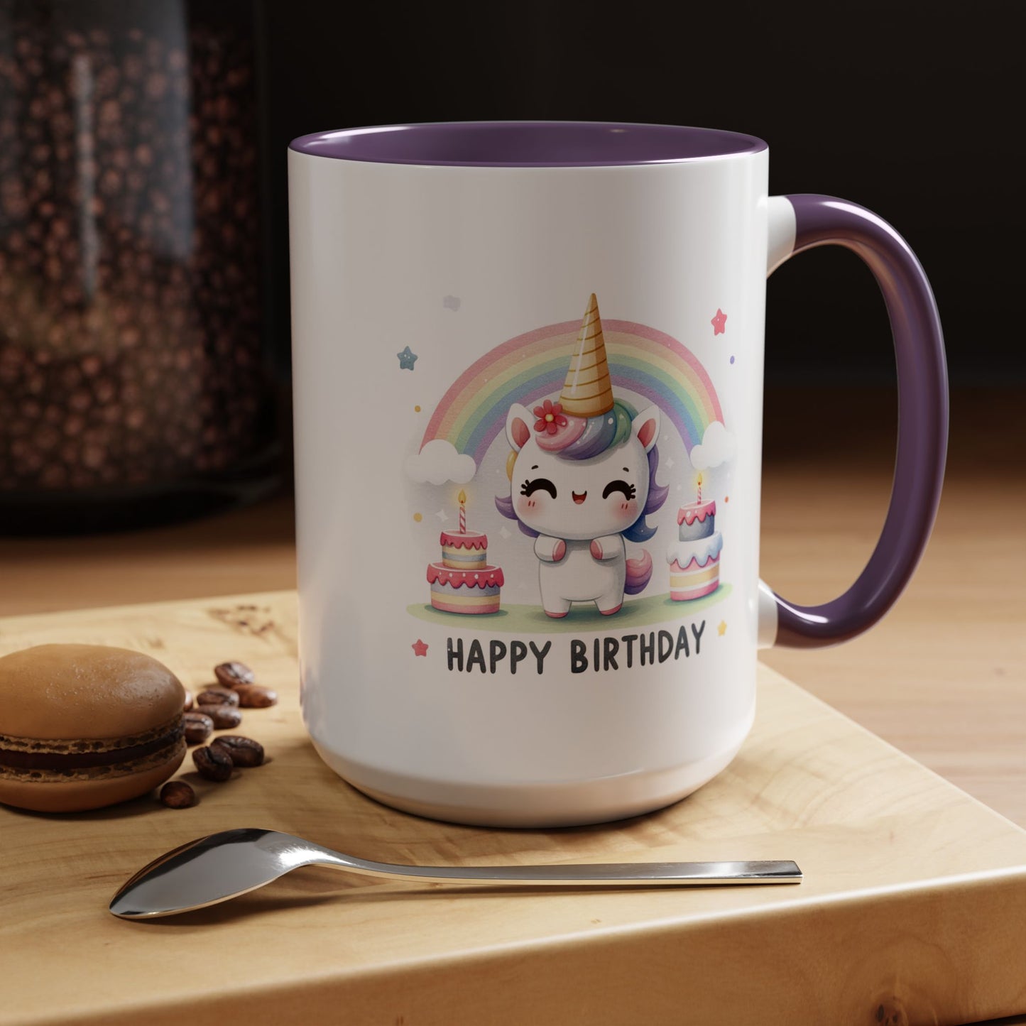 Birthday Mug -  Unicorn With Cakes