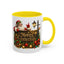 Christmas Mug - Merry Christmas Gold Text Santa Point Ornaments
