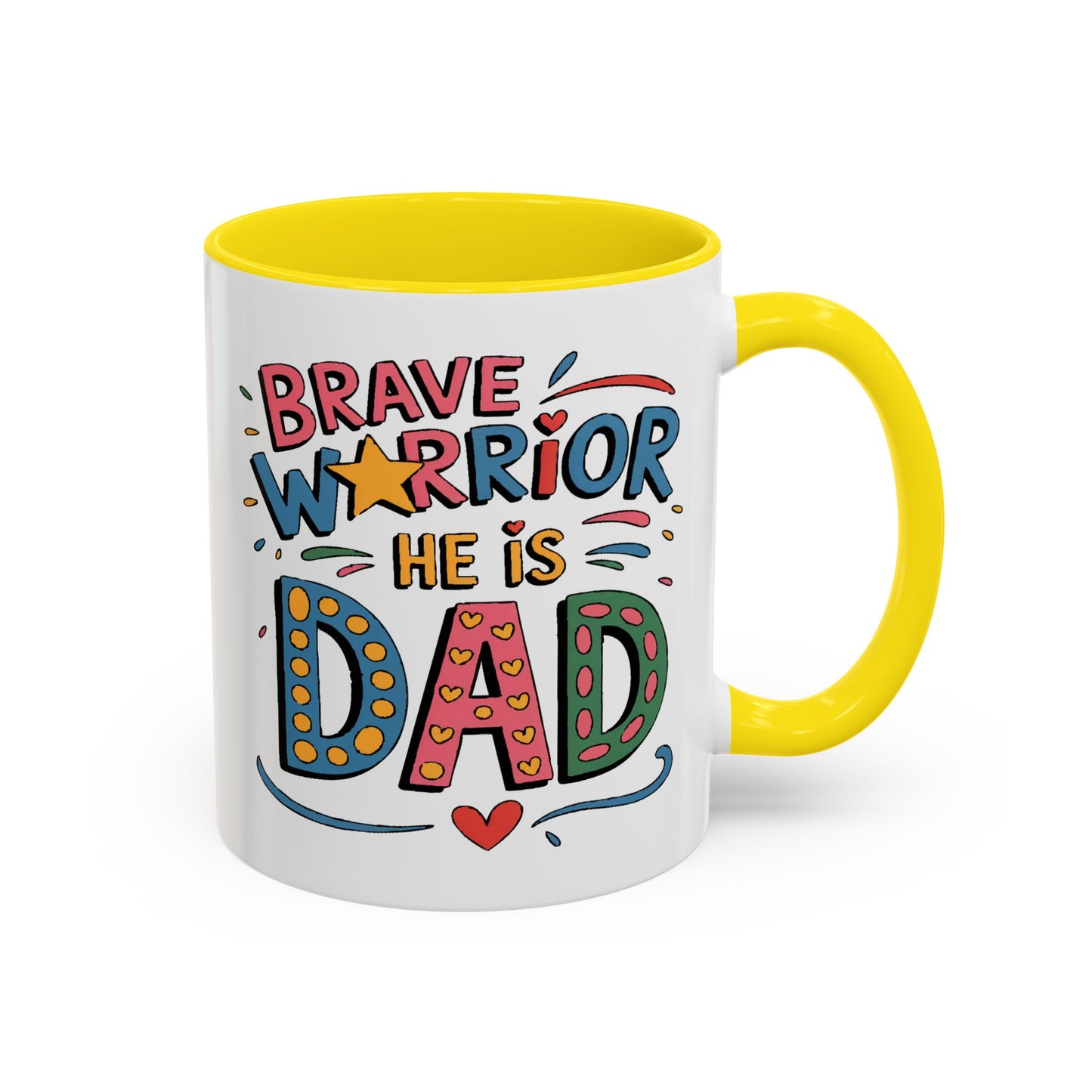 Father's Day Mug - Dad Brave Warrior