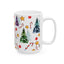 Christmas Mug - Trees Candy Stars Ornaments Pattern