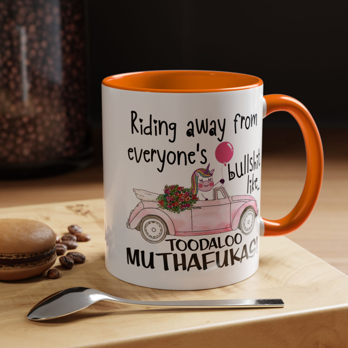 Adult Mug - Riding Away From Everyones Bullshit