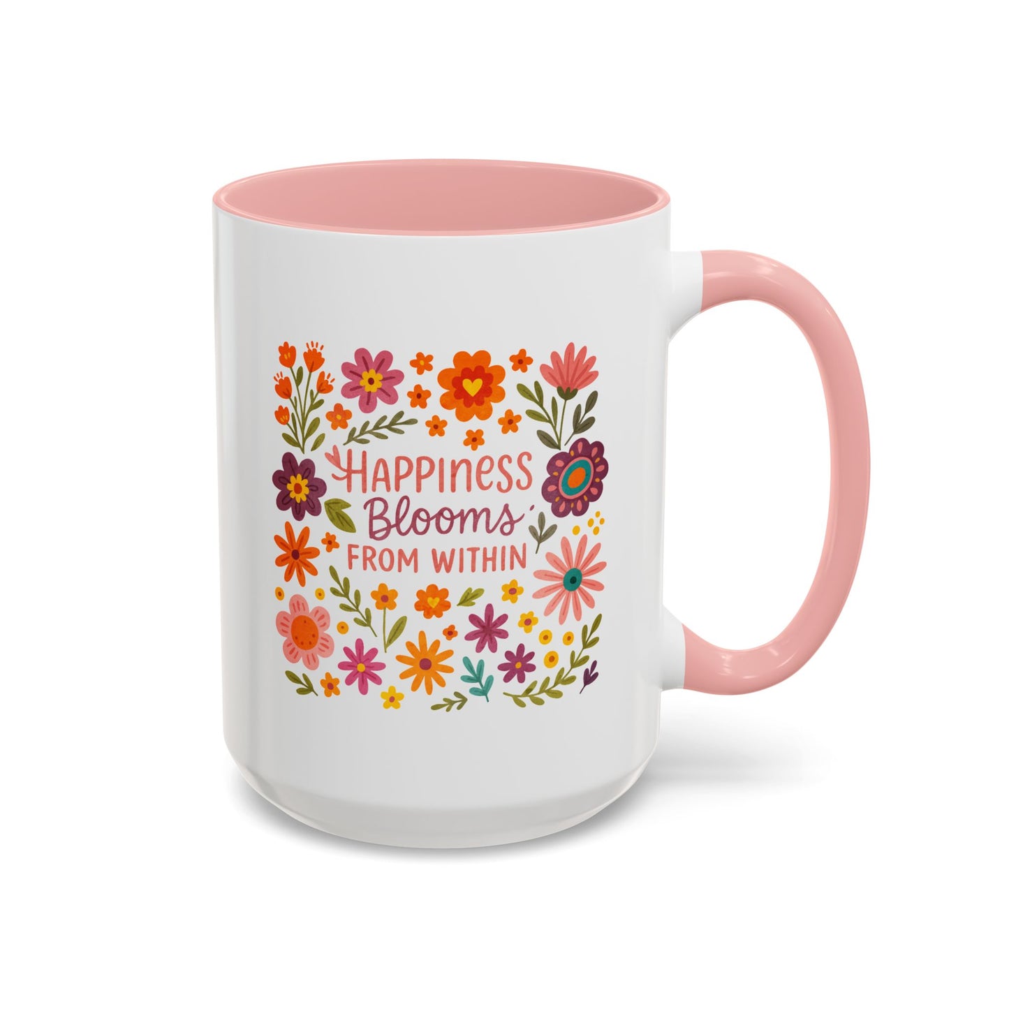 Motivation Mug - Happiness Blooms From Within