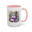 Christmas Mug - Purple and Silver Snowman