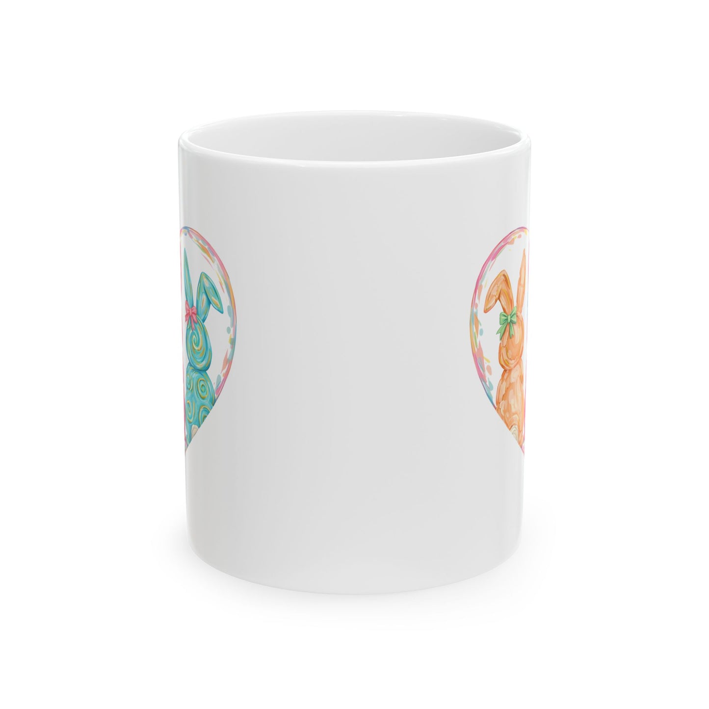 Easter Mug - Bunnies Heart