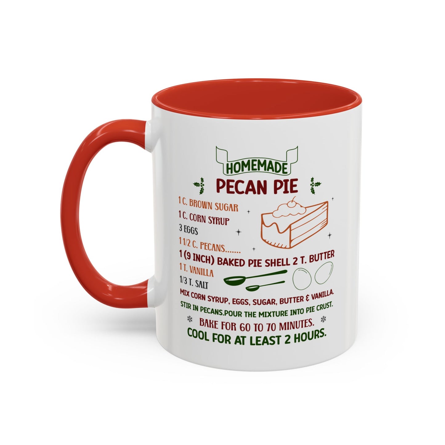 Christmas Mug - Homemade Pecan Pie Recipe