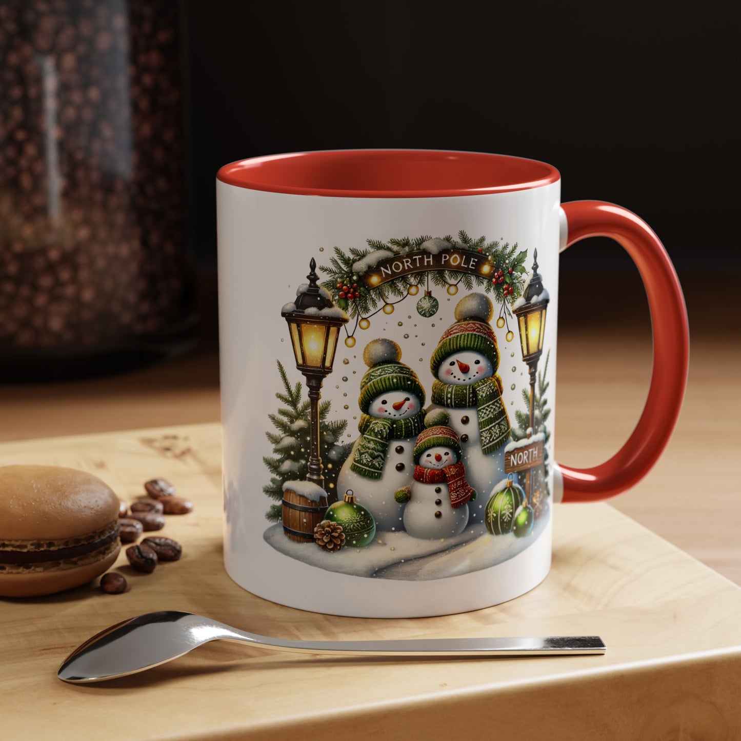 Christmas Mug - Green Snowman Family