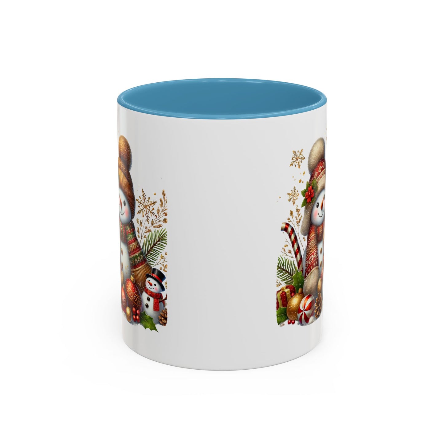 Christmas Mug - Gold Snowman Family