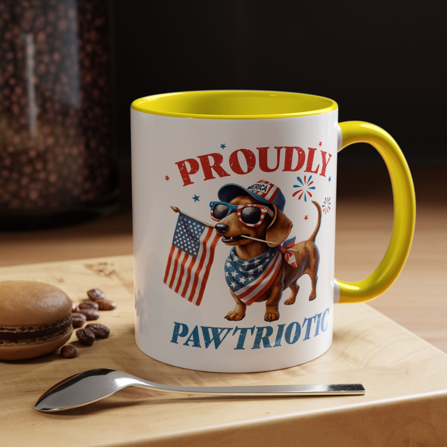 4th of July Mug - Proudly Pawtriotic Dog