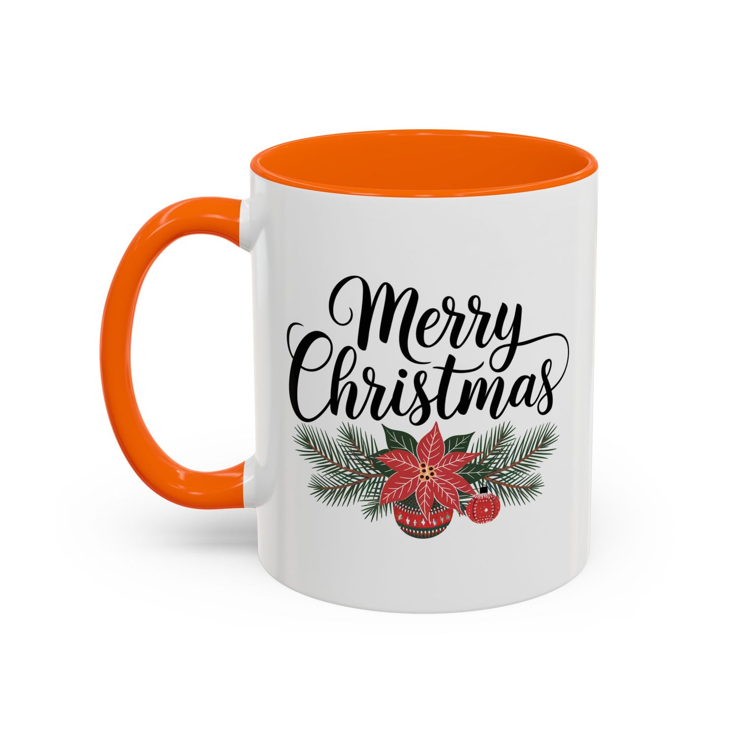 Christmas Mug - Merry Christmas Black Text Mistletoe
