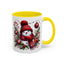 Christmas Mug - Burgundy Snowman