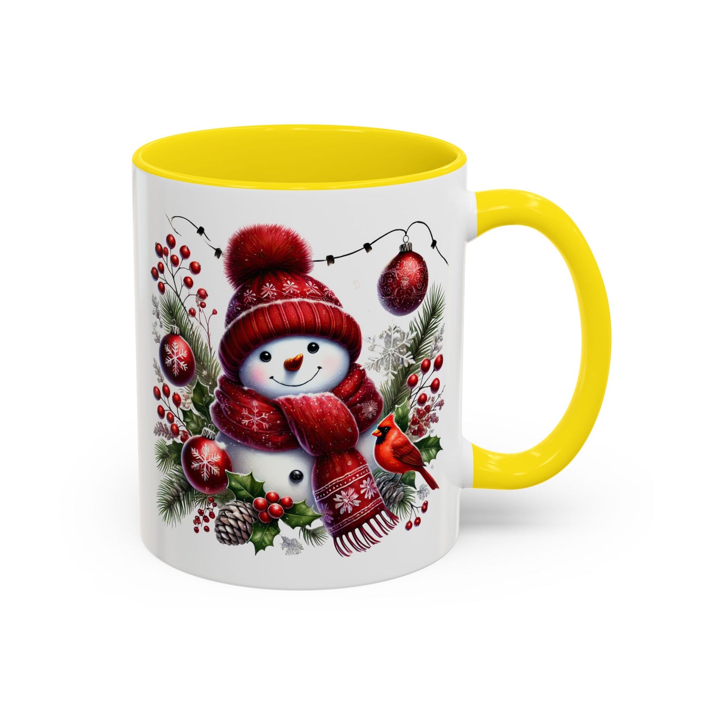 Christmas Mug - Burgundy Snowman