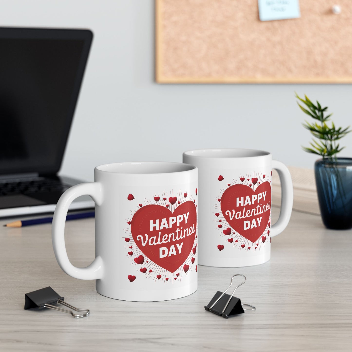 Valentine's Day Mug - Happy Red Hearts